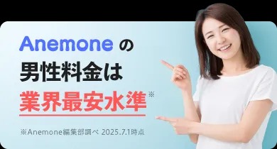 アネモネ(Anemone)の男性月額料金プラン表