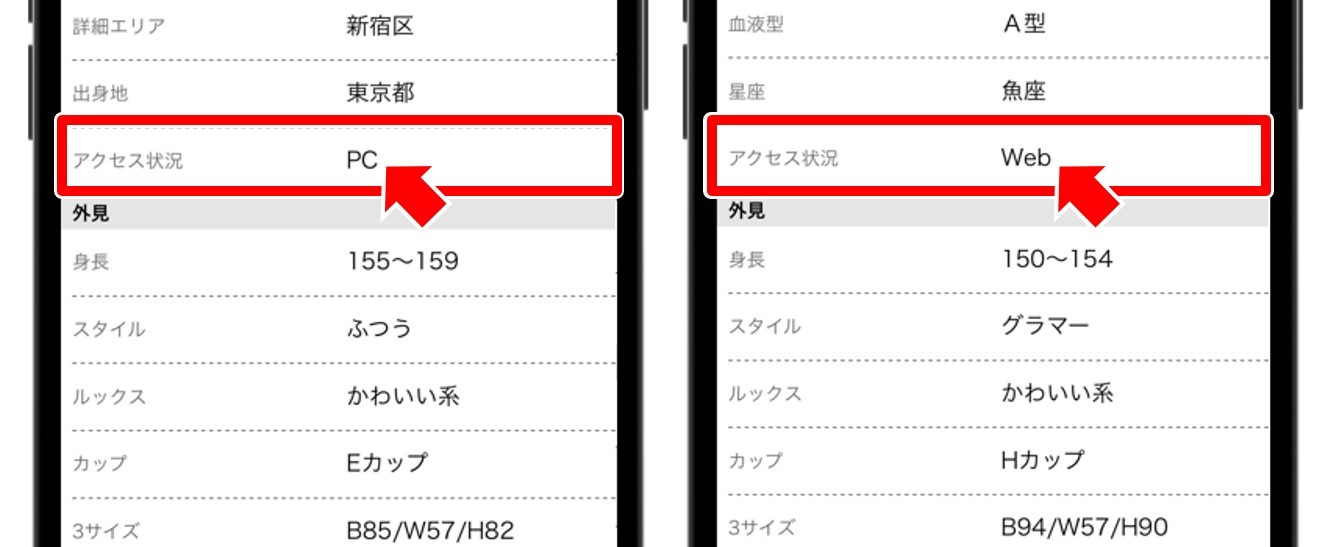 ハッピーメール アクセス状況がPCやWeb