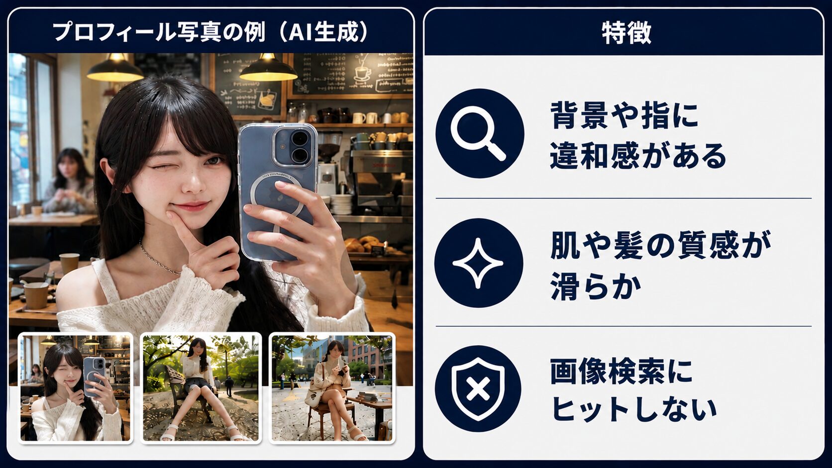 プロフィール写真がAIなのは業者